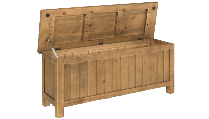 Reclaimed Pine Storage Bench - Pine