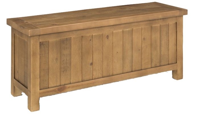 Reclaimed Pine Storage Bench - Pine