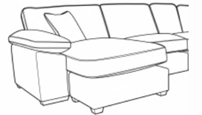 2 Seat Chaise Module (one arm)