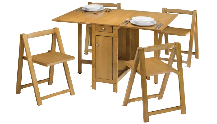 4 Chair Dining Set - Oak