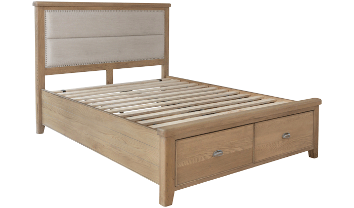 King Bedstead - Fabric Head / Drawer End