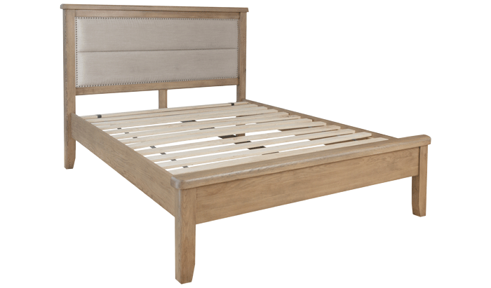 Super King Bedstead - Fabric Head / Low Foot End