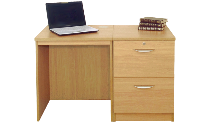 Desk Set 04 in Classic Oak Finish