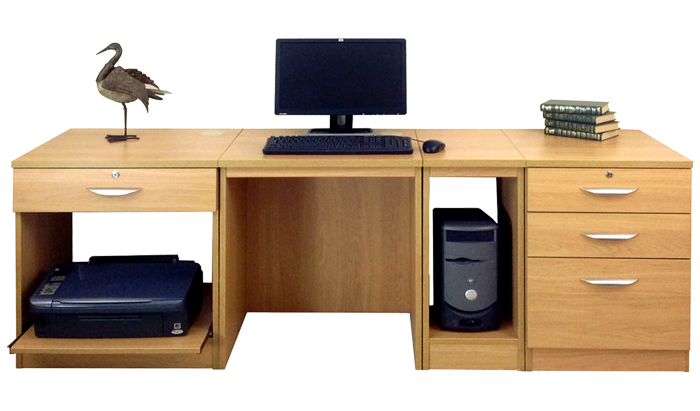 Desk Set 16 in Classic Oak Finish