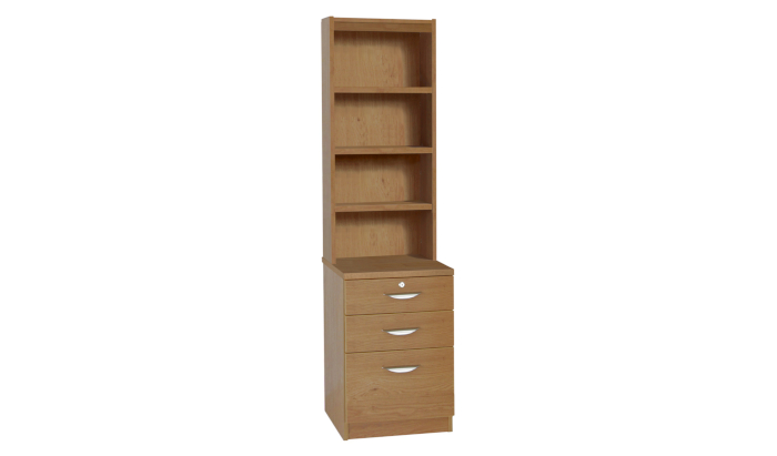 Three Drawer Unit/ Filing Cabinet With OSC Hutch