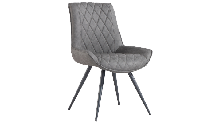 Faux Leather Dining Chair -Grey