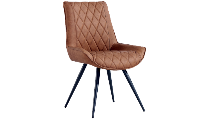 Faux Leather Dining Chair -Tan