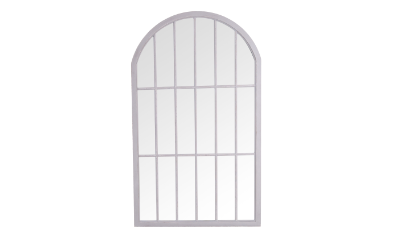 Grey Large Arched Window Mirror