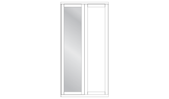 2 Door (1 Mirrored) Robe