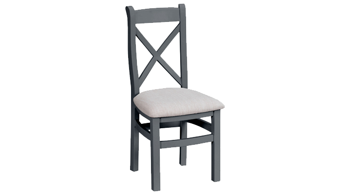 Cross Back Chair - Fabric Seat