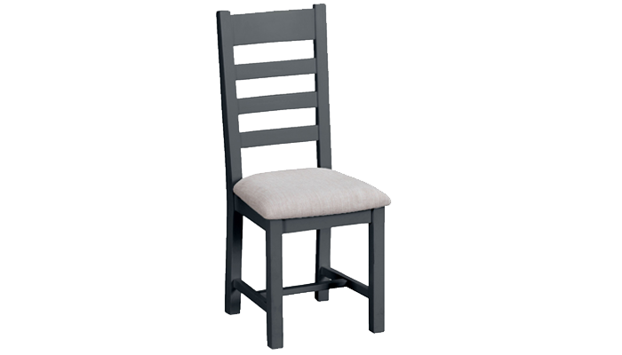 Ladder Back Chair - Fabric Seat