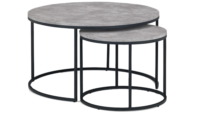 Round Nest Of Tables - Concrete