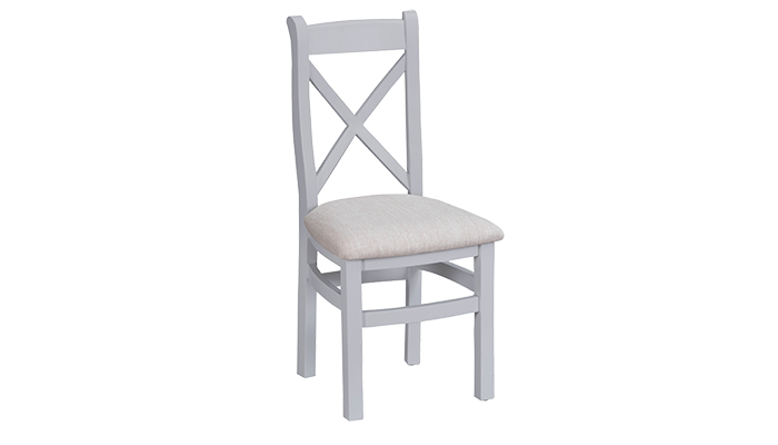 Cross Back Chair Fabric Seat