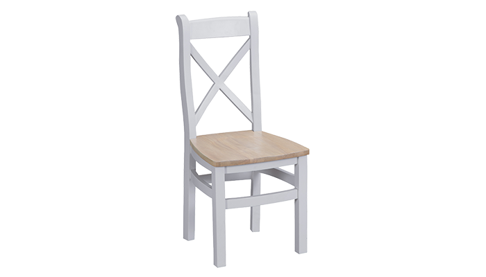 Cross Back Chair Wood Seat